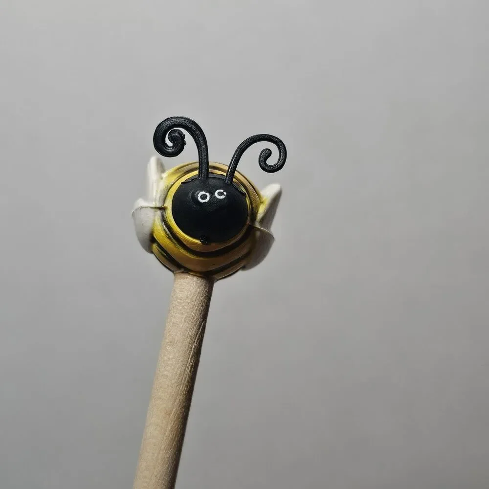 Mini Honey Pot Ceramic Jar & Wood Dipper Beehive with Bee Honey Miel